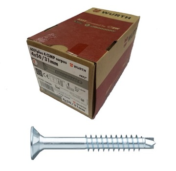 Wkręty do Drewna Konfirmaty ASSY PLUS 4x50/31 RW20 2,5 mm 500 szt Wurth