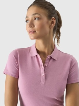 KOSZULKA DAMSKA 4F POLO T-SHIRT POLÓWKA BAWEŁNIANA ODDYCHAJĄCA SS24F132