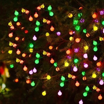 РОЖДЕСТВЕНСКИЙ СВЕТИЛЬНИК RGB СОЛНЕЧНАЯ ГИРЛАНД 6,5 М 50 LED