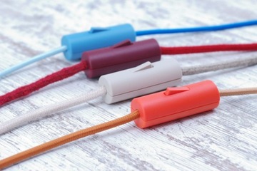 nakablowy przełącznik przelotowy wyłącznik na kabel w oplocie lampa loftowa