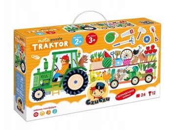 CzuCzu Moto Puzzle Traktor 24 el. + obrazki dla dzieci 2+3+