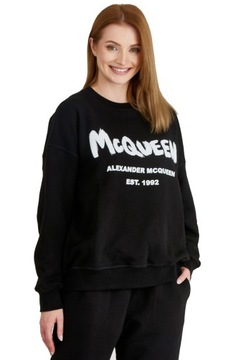 ALEXANDER MCQUEEN - Czarna bluza damska z logo 42