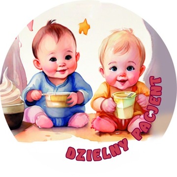 Naklejki motywacyjne dzielny pacjent DUŻE MOCNE 5 cm UNISEX 100 szt.