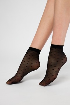 Podkolanówki w kropki kropeczki modne beżowe