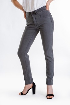 SPODNIE DAMSKIE JEANS grey KLASYCZNE 3XL