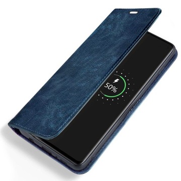 КОЖАНЫЙ ЧЕХОЛ С МАГНИТОМ ДЛЯ MOTOROLA MOTO G84 5G + СТЕКЛО