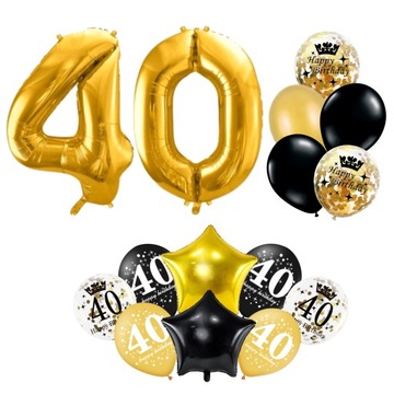 Balony Na 40 Urodziny Zestaw Dekoracji 40 Lat