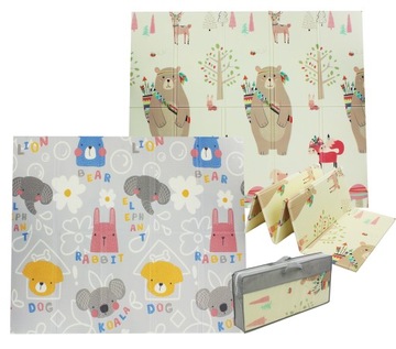 PIANKOWA MATA EDUKACYJNA SKŁADANA XPE DUŻA DWUSTRONNA MATA XXL 180 x 200 cm