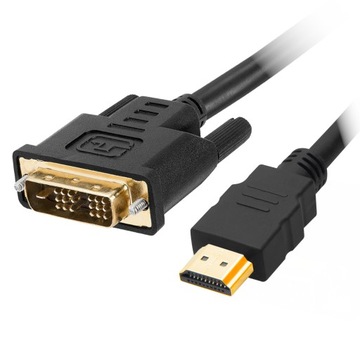 KABEL PRZEWÓD HDMI - DVI 18+1 CZARNY FULL HD 1,5m