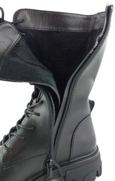 Женские ВЫСОКИЕ утепленные TRAPERS SERGIO LEONE Зимняя обувь ЭКО КОЖА 40