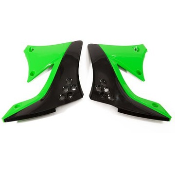 UFO OSŁONY CHŁODNICY KAWASAKI KXF 450 '09-'11 KOLOR OEM CZARNY/ZIELONY
