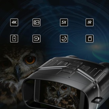 Nv4000 Бинокль ночного видения 4k 5X Инфракрасные очки ночного видения