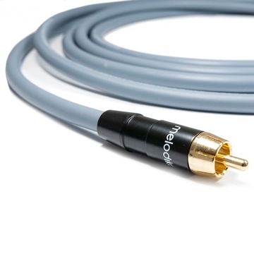 КАБЕЛЬ 2x RCA - 2RCA CINCH INTERKONEKT AUDIO MELODIKA MD2R10G GUNMETAL 1м