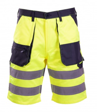 KRÓTKIE SPODENKI ROBOCZE FLASH ODBLASKOWE r. 52