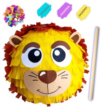 PINIATA LEW DUŻA + GRATISY PINATA NA URODZINY