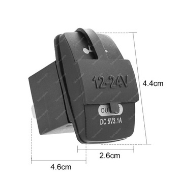 Монтажная розетка USB x2 3100 мА 12–24 В ЗЕЛЕНАЯ