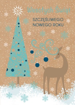 KARNET BOŻE NARODZENIE EKO ŚWIĘTA + KOPERTA 246C