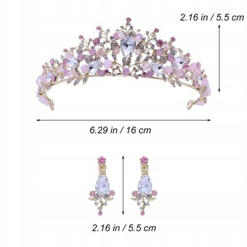 Ślubna Tiara Kryształowa Korona dla Dziewczyn