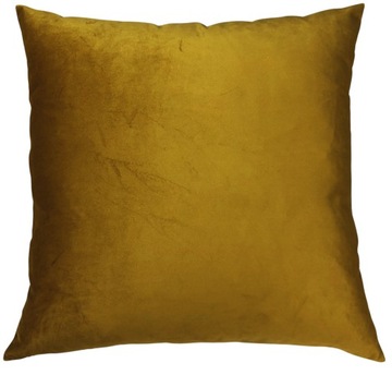 POSZEWKA MUSZTARDOWA VELVET WELUR 70X70