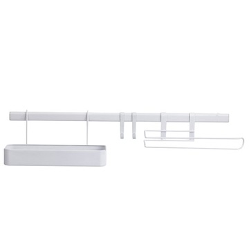 Reling z haczykami i półkami Kuchinox EKZ 610A 60,5 cm biały