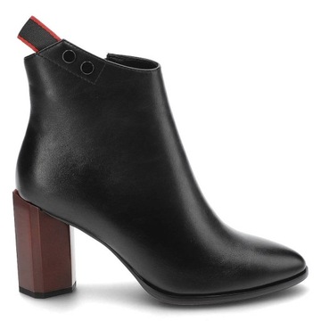 Czarne Botki Filippo Eleganckie Buty Na Obcasie