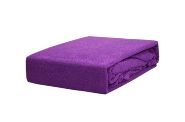 Prześcieradło frotte z gumką 120x200 fiolet KOBI