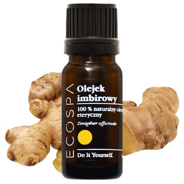 NATURALNY OLEJEK ETERYCZNY IMBIROWY IMBIR 10 ML AROMATERAPIA ECOSPA