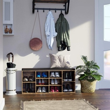 СОВРЕМЕННЫЙ ЛОФТ-ОБУВНИК С СИДЕНЬЕМ ДЛЯ ПРИХОЖЕЙ