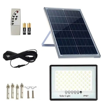 LAMPA HALOGEN NAŚWIETLACZ SOLARNY Z PILOTEM 400 W