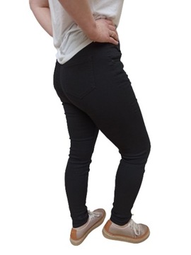 Czarne spodnie damskie Legginsy na gumie Plus Size