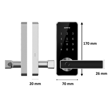 ELEKTRONICZNY ZAMEK do drzwi APP TTlock PIN ODCISK PALCA BOOKING 30-80 mm