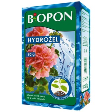 BIOPON HYDROŻEL DLA ROŚLIN ZABEZPIECZA PRZED PRZESUSZANIEM GRANULKI 90G
