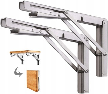 WSPORNIK PÓŁKI SKŁADANY 160KG 50x17cm 2SZT