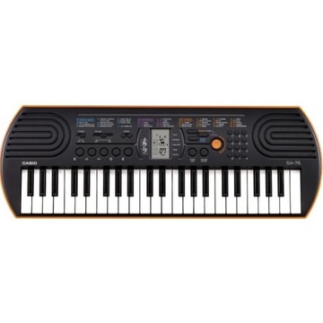 КЛАВИАТУРА CASIO SA-76 + БЛОК ПИТАНИЯ + НАКЛЕЙКИ