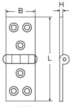 Петля 100x40x1,5 INOX 8047C iMATX