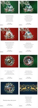 50 фирменных РОЖДЕСТВЕНСКИХ ОТКРЫТОК с КОНВЕРТАМИ и ЛОГОТИПОМ Бумага 350г