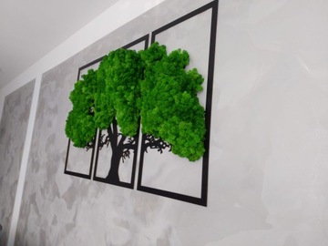 ТРИПТИК Дерево 120Х81 мох Крабовое украшение