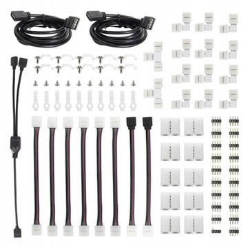 95 Набор разъемов для светодиодных лент, 4 контакта 10мм 5050