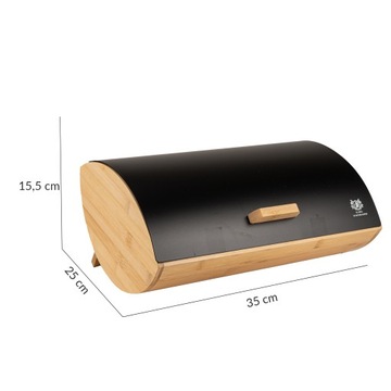 ЧЕРНАЯ ХЛЕБНАЯ КОРОБКА БАМБУК ДЕРЕВЯННЫЙ КОНТЕЙНЕР ДЛЯ ХЛЕБА СТАЛЬ