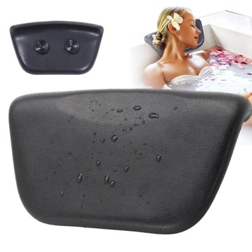 Подушка на подголовник для ванны с 2 сильными присосками ванна черная