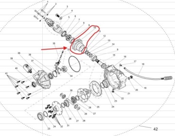 QUAD REAR DIFFERENTIAL TOP COVERING Segway Snarler AT6 570/600