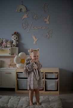 Napis na ścianę imię dekoracja 3D drewniany 60cm