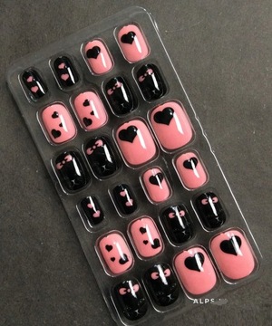 24x Naklejki Na Paznokcie Sztuczne Paznokcie Dla Dzieci Samoprzylepne Tipsy