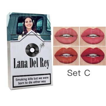 Lana Del Rey Poster Cigarette Box Lipstick set 4pc