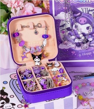 KUROMI HELLO KITTY БУСЫ НАБОР ДЛЯ ИЗГОТОВЛЕНИЯ УКРАШЕНИЙ ПОДВЕСКИ БРАСЛЕТЫ