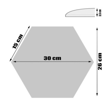 МЯГКИЕ СТЕНОВЫЕ ПАНЕЛИ, ГЛАДКИЙ ШЕСТИГРАННИК, 30x26