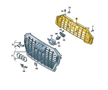 , ORIGINÁLNÍ VÝZTUHA MASKA AUDI Q3 83A853692A