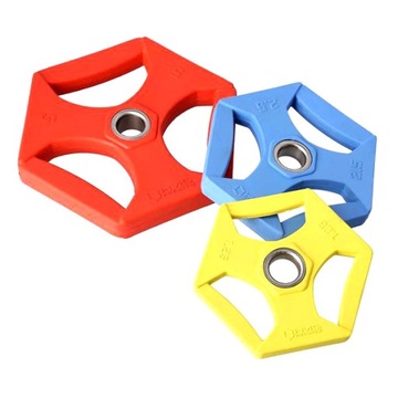 Тренировочный набор с утяжеленной штангой, пластины, стальной резиновый корпус, гриф-насос