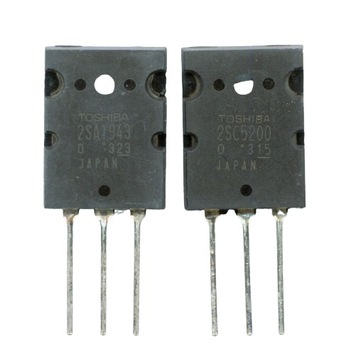 2SA1943+2SC5200 15A 230V 150W TO-264 ORYGINAŁ KOMPLET TRANZYSTORÓW