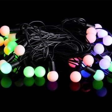 RGB СОЛНЕЧНАЯ ГИРЛЯНДА 6,5м LED БАЛКОН ТЕРРАСА БЕСЕДКА
